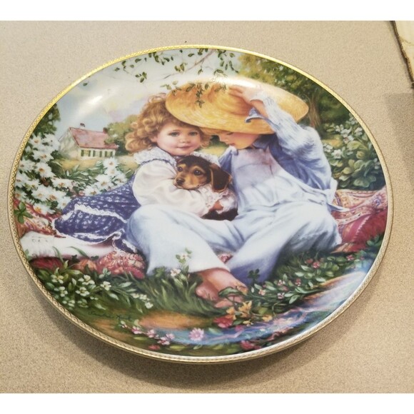 A time to love 8 1/2" plate march of dines Sandra Kuck Reco vintage - Picture 1 of 9